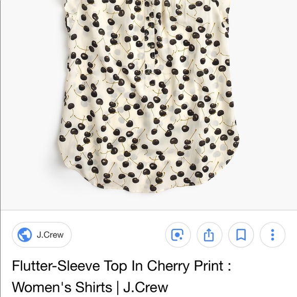 J. Crew Flutter Sleeve Top - Picture 3 of 3